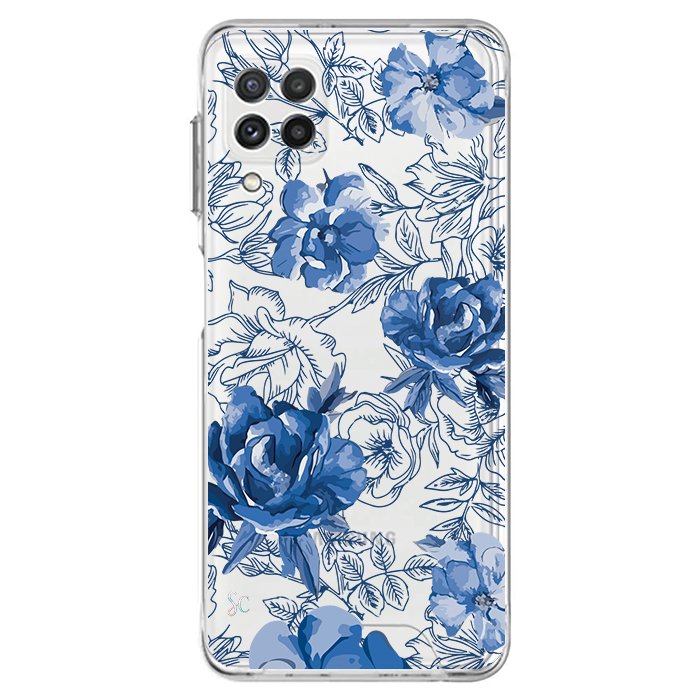 Case Celular Flores Azules - Samsung