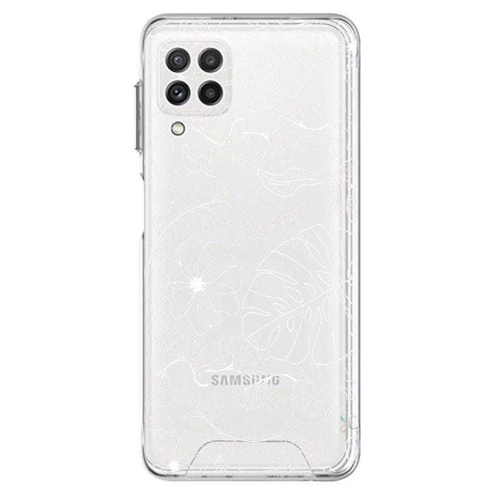E. Case flores blancas - Samsung