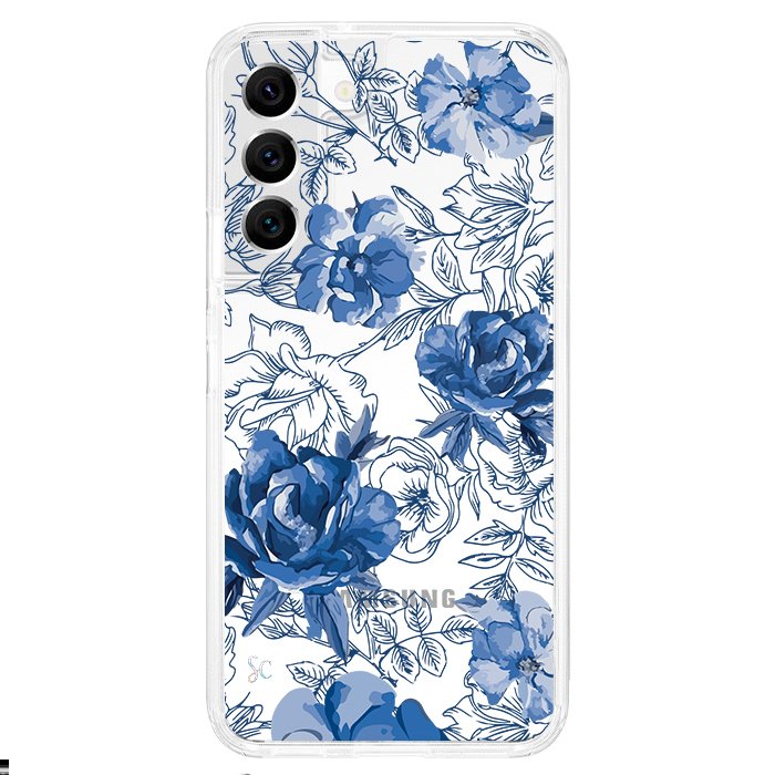 Case Celular Flores Azules - Samsung