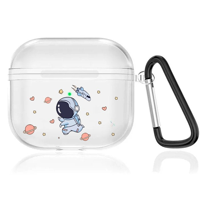 Case Audífonos Transparente Astronauta