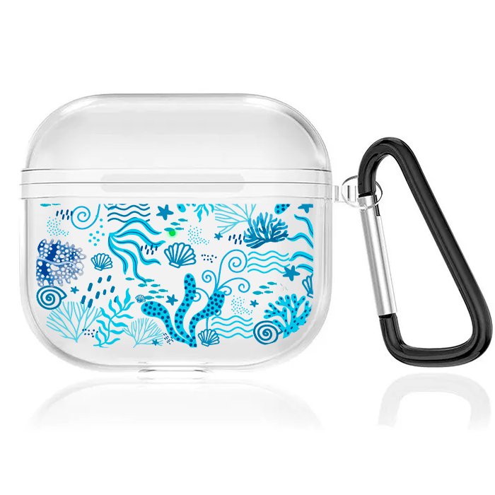 Case Audífonos Transparente Coral