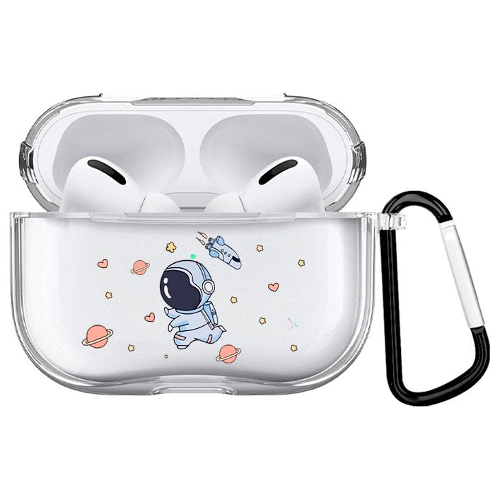 Case Audífonos Transparente Astronauta