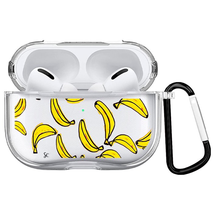 Case Airpods Transparente Banana