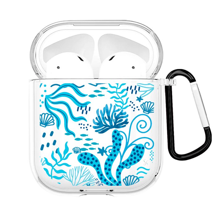 Case Audífonos Transparente Coral
