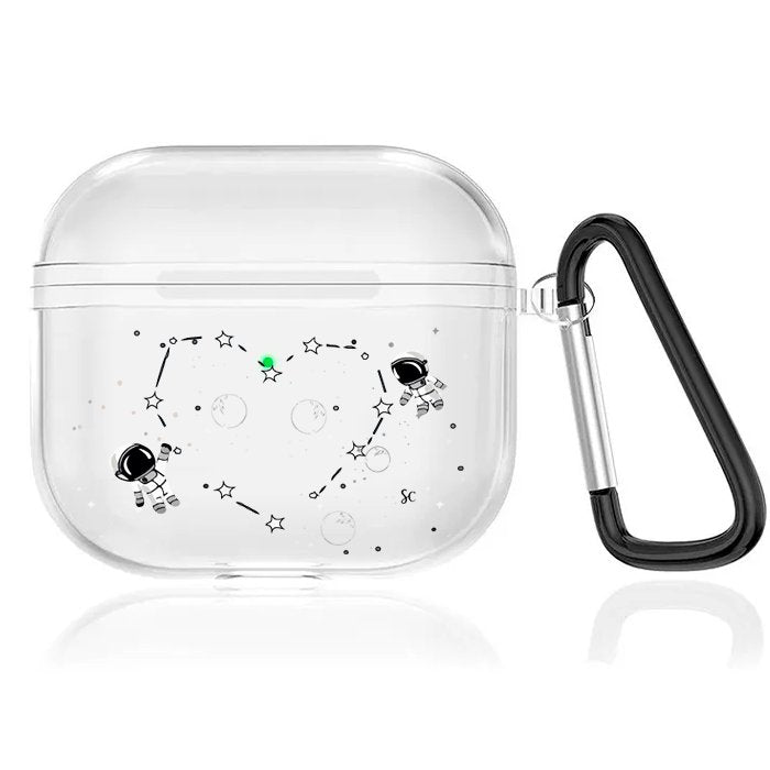 Case Audífonos Transparente Astronautas