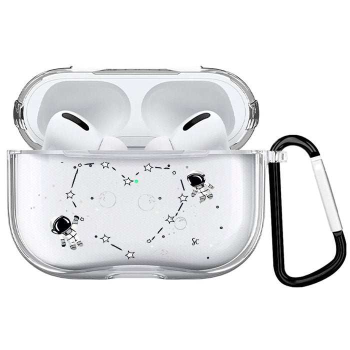 Case Audífonos Transparente Astronautas