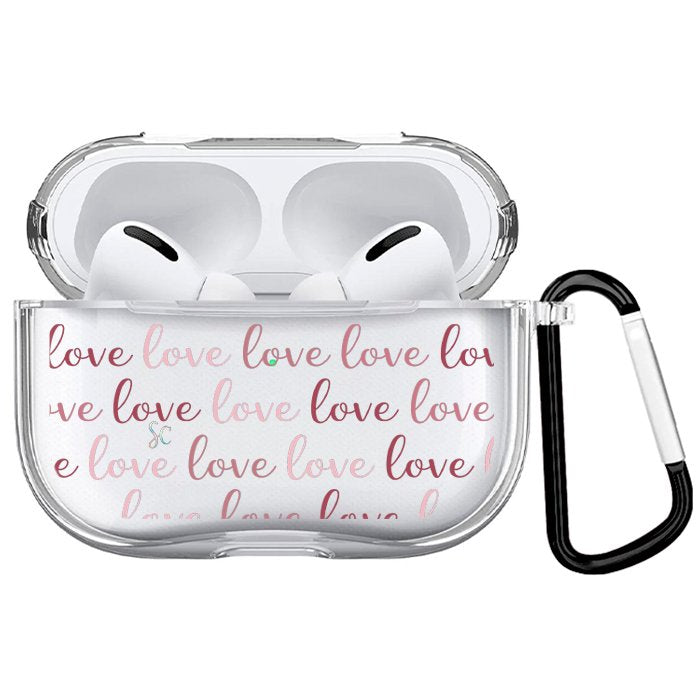 Case Audífonos Transparente Letters