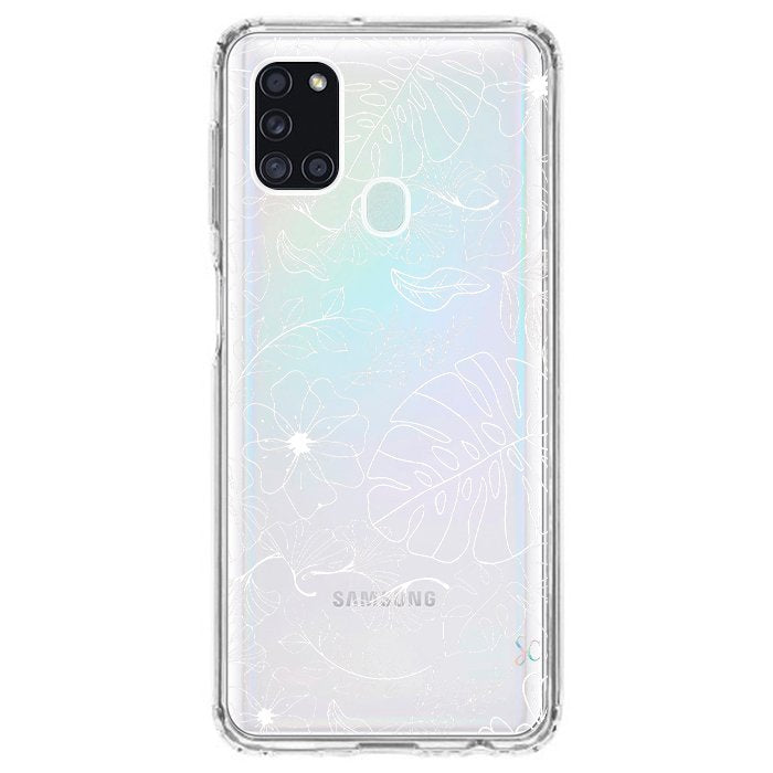 E. Case flores blancas - Samsung