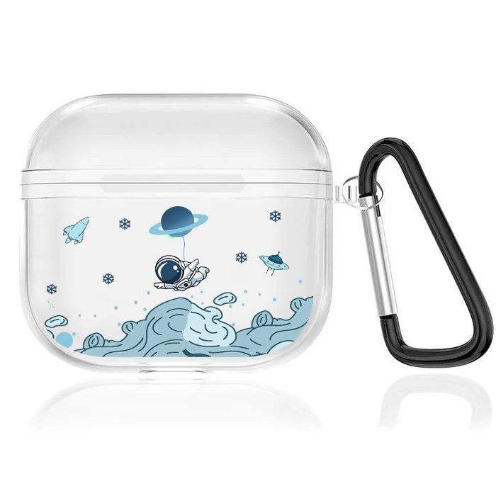 Case Audífonos Transparente Astronauta