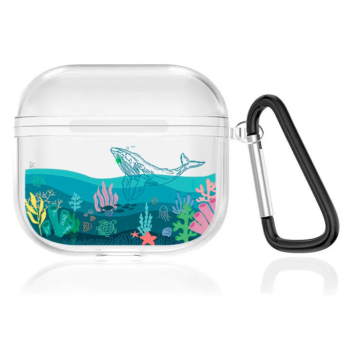 Case Audífonos Transparente Ballena