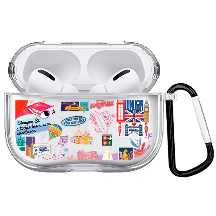 Case Audífonos Transparente Aventuras