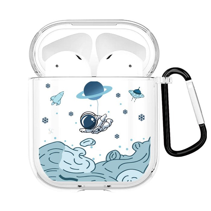 Case Audífonos Transparente Astronauta