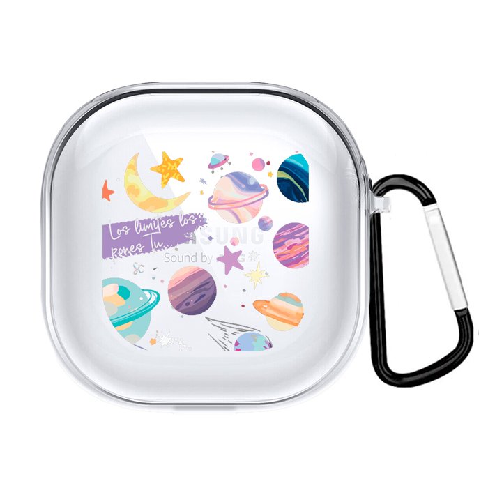 Case Audífonos Transparente Planetas