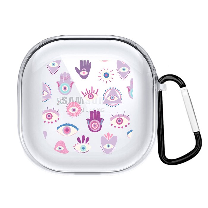 Case Audífonos Transparente Hamsa