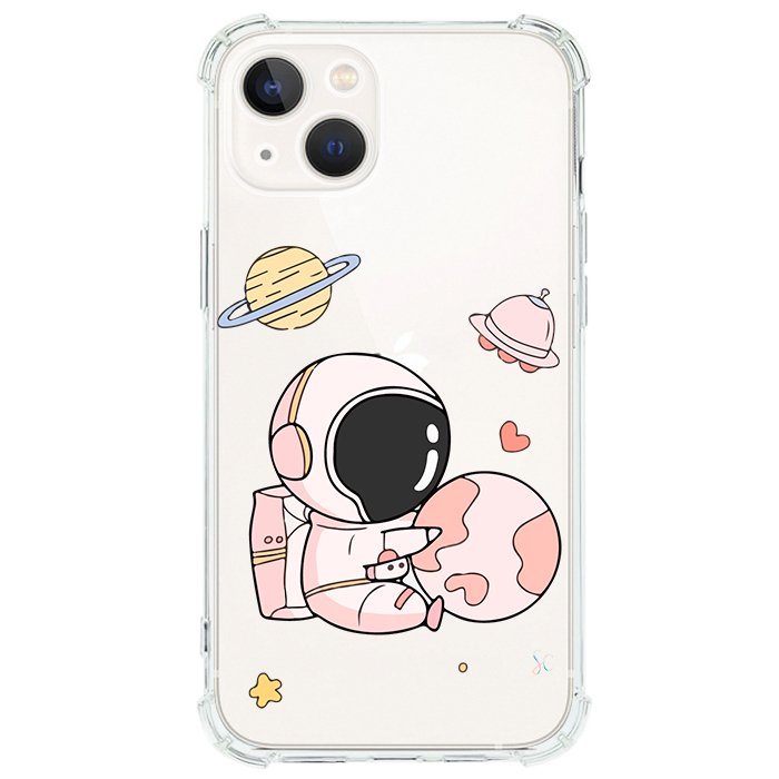 Case Celular Astronauta Rosa - iPhone