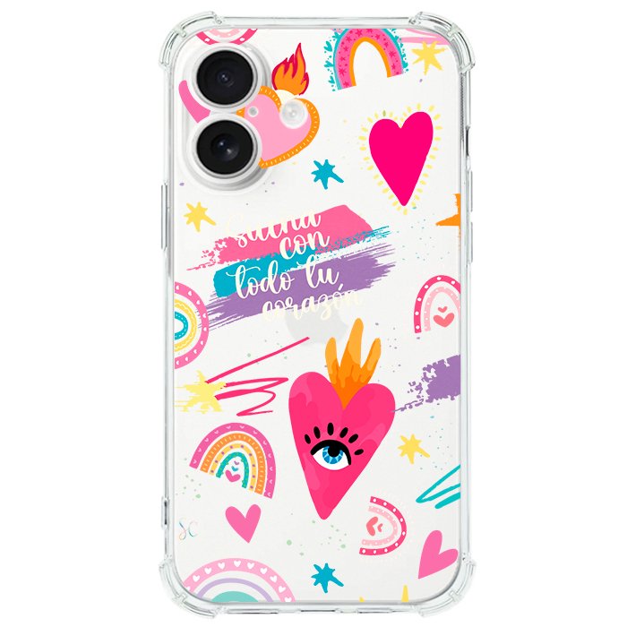 Case Celular Corazones 3 - iPhone