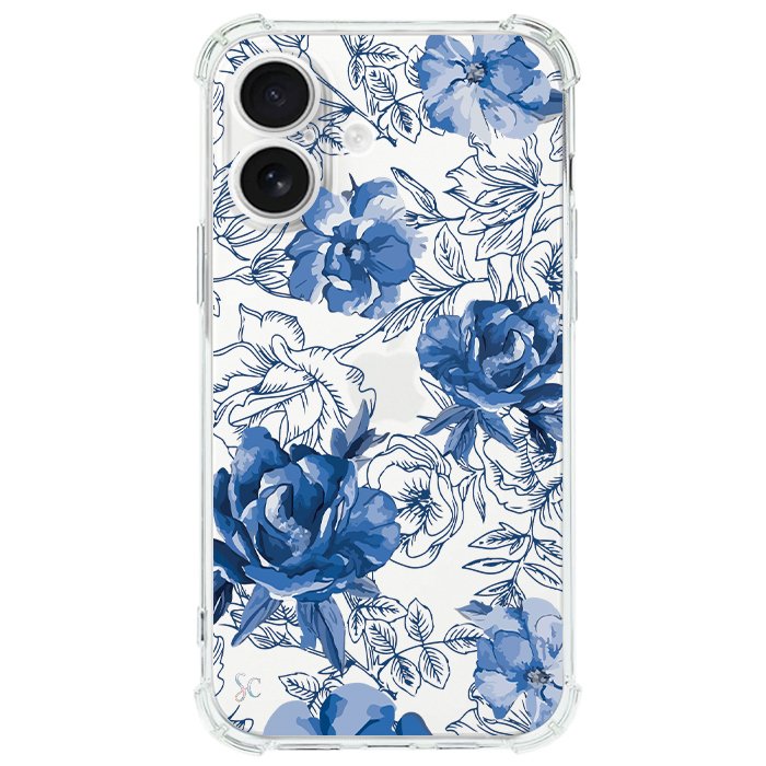 Case Celular Flores Azules - iPhone