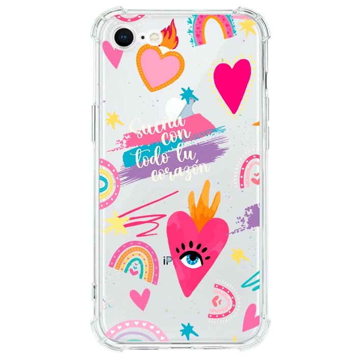 Case Celular Corazones 3 - iPhone