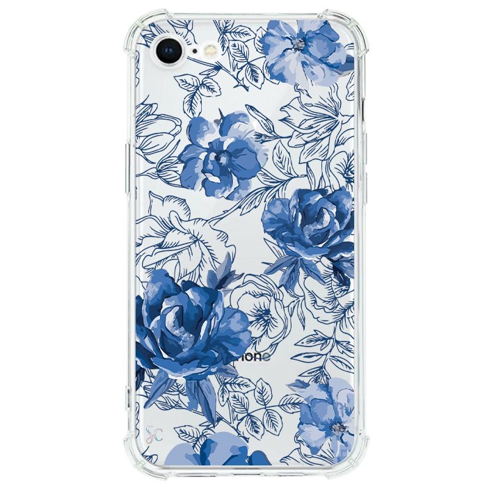 Case Celular Flores Azules - iPhone