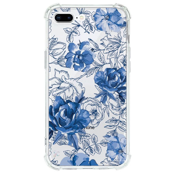 Case Celular Flores Azules - iPhone