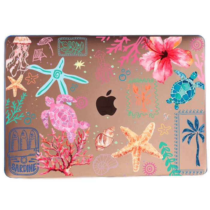Case Macbook Transparente Beach