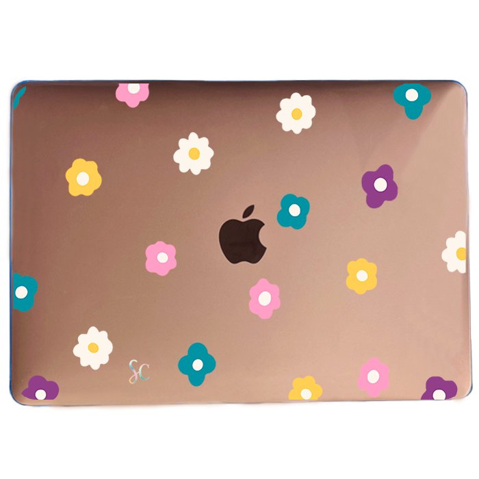 Case Macbook Transparente Flores