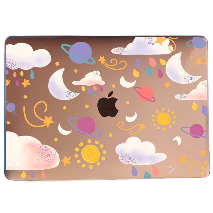 Case Macbook Transparente Nubes