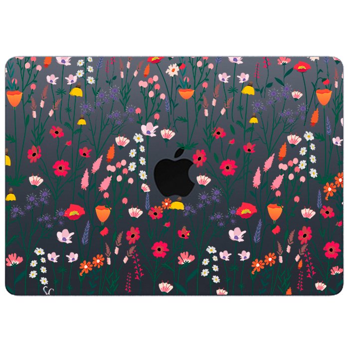 Case Macbook Transparente Flores 2