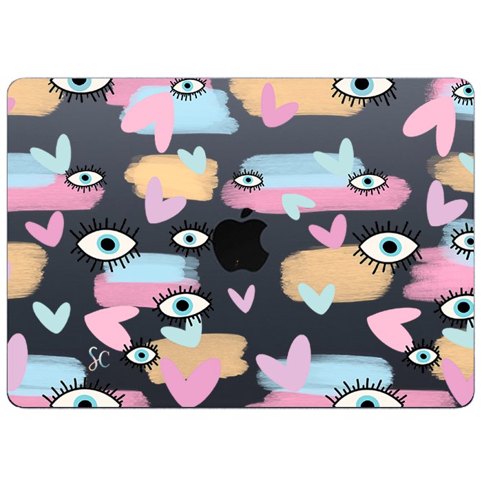 Case Macbook Transparente Heart Eyes