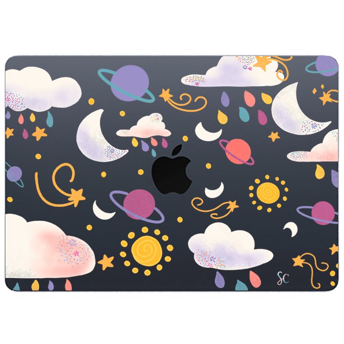 Case Macbook Transparente Nubes
