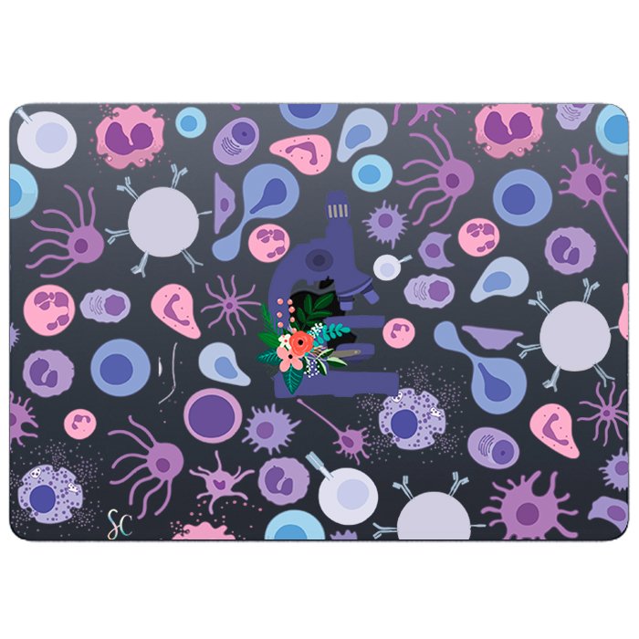 Case Macbook Transparente Microbiologia