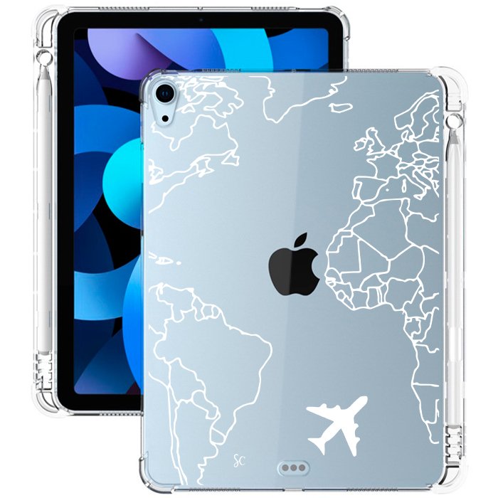 E. Case iPad Mapa Mundi Blanco