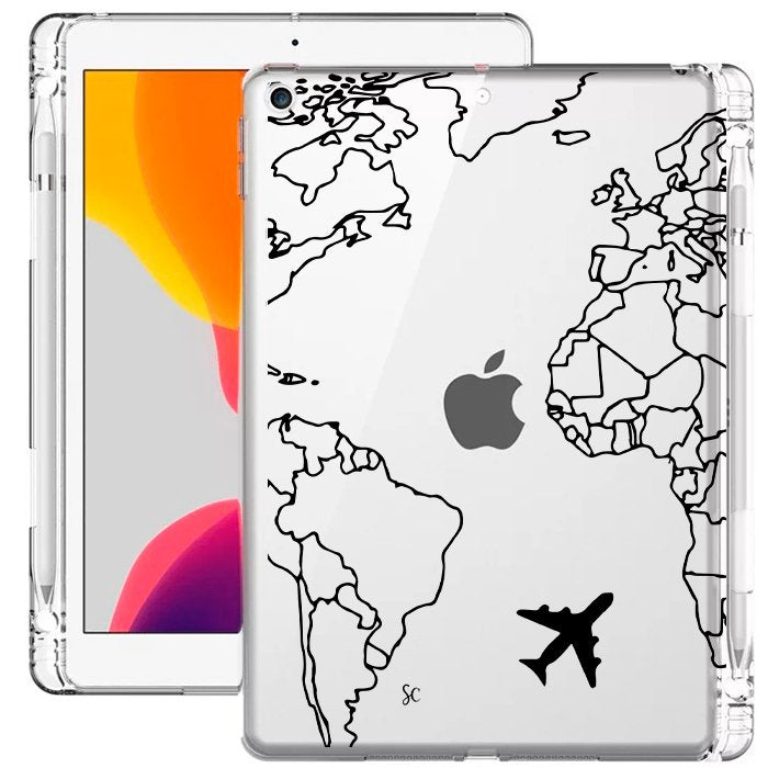 E. Case iPad Mapa Mundi Negro