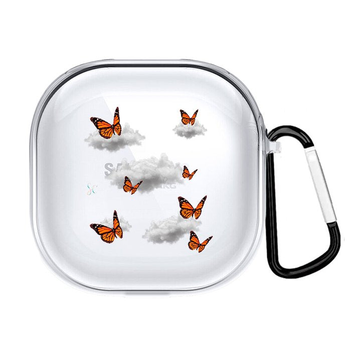 Case Audífonos Transparente Mariposas