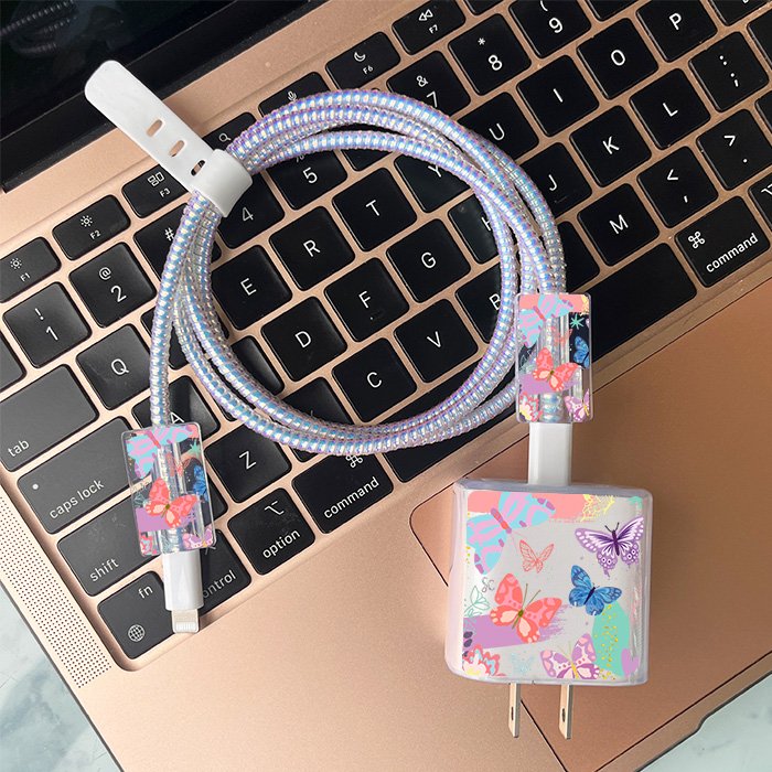 A. Case Mariposas Colores Cargador 20w
