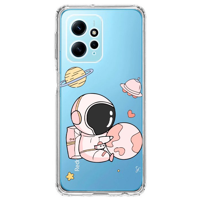 Case Celular Astronauta Rosa - Xiaomi