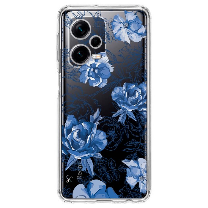 Case Celular Flores Azules - Xiaomi