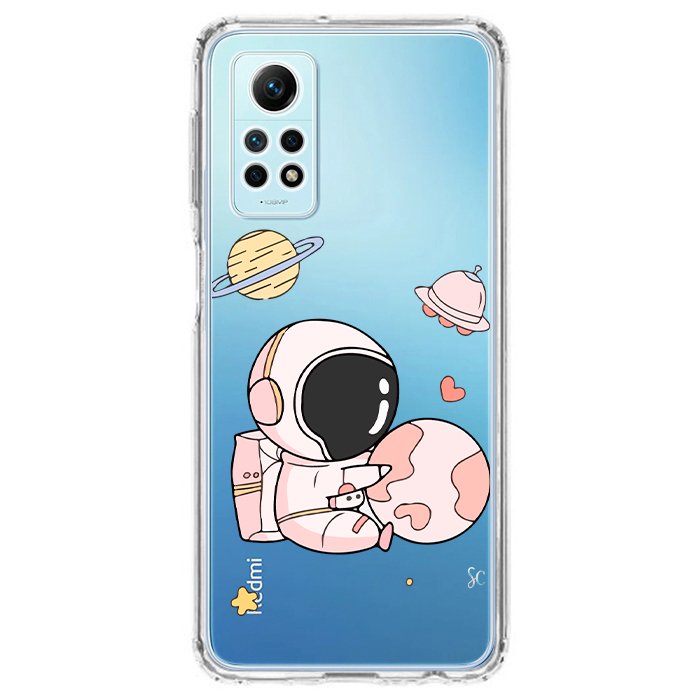 Case Celular Astronauta Rosa - Xiaomi