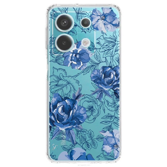Case Celular Flores Azules - Xiaomi
