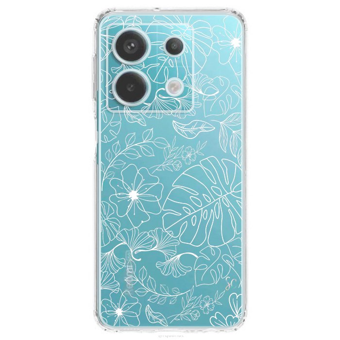 E. Case flores blancas - Xiaomi
