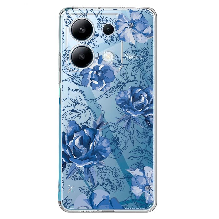 Case Celular Flores Azules - Xiaomi
