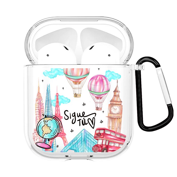 Case Audífonos Transparente Travel