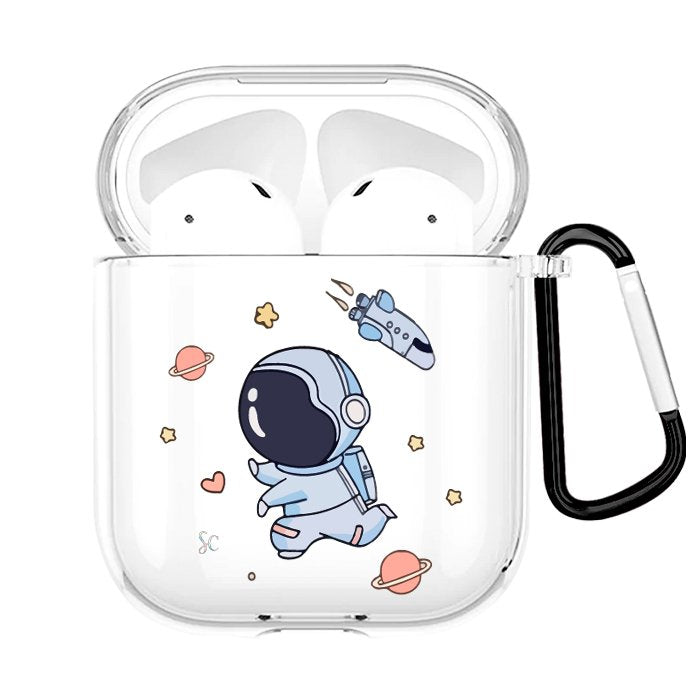 Case Audífonos Transparente Astronauta
