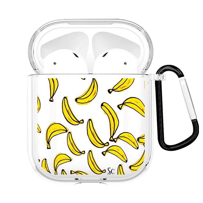Case Airpods Transparente Banana