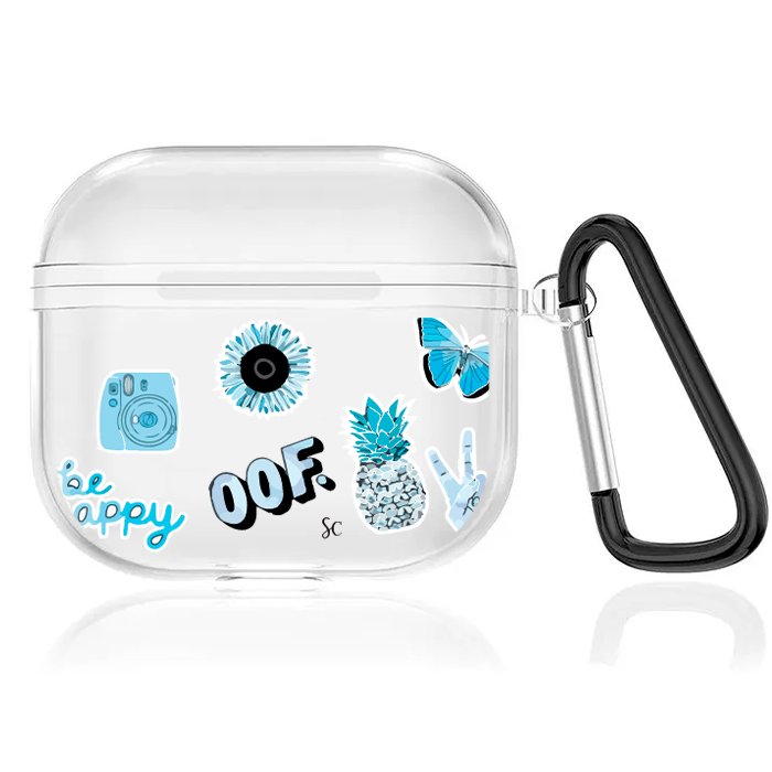 Case Audífonos Transparente Be Happy