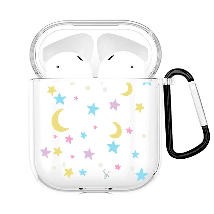 Case Audífonos Transparente Estrellas