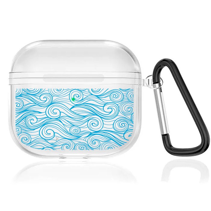 Case Audífonos Transparente Olas