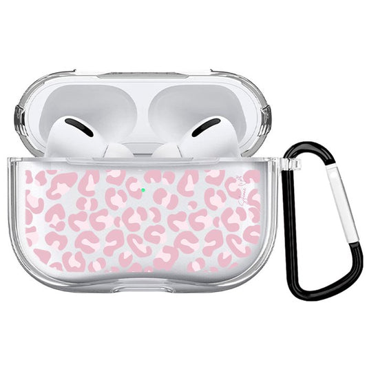 Case Audífonos Transparente Print Rosado