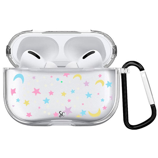 Case Audífonos Transparente Estrellas