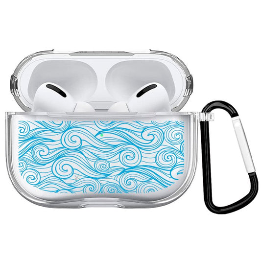 Case Audífonos Transparente Olas
